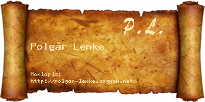 Polgár Lenke névjegykártya